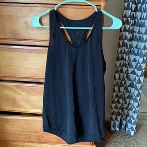 Lululemon High Low Tank Size 4 Black With Gold